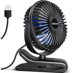 Beskar Usb Clip On Fan, Portable Small Desk Fan With Cord Powered | 3 Speeds Strong Airflow, Sturdy Clamp, Ultra Quiet Personal Cooling Fan For Office Dorm Bedroom Stroller