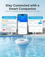 Goveelife Smart Wireless Pool Thermometer P2, With App Easy Read | Digital Pool Thermometer Floating, Ip68 Waterproof, 1082Ft Range, App/Buzzer/Email Alarm, For Swimming Pool/Cold Plunge/Pond