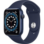 Apple Watch Series 6 (Gps, 44Mm) - Blue Aluminum Case With Deep Navy Sport Band (Renewed)