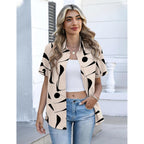 Button Down Shirts for Women Short Sleeve Collared Tops Dressy Casual V Neck Blouses