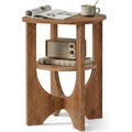 Vasagle Side Table, 2 Tier Small Accent End Table, Nightstand With Lower Shelf For Small Spaces, Living Room, Bedroom, Honey Brown Ulet233M101S
