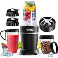 Ganiza Smoothie Blender Max 1300W, Personal Kitchen Blender & Grinder Combo | 23 Oz, (2) 37 Oz To-Go Cups, 6-Leaf Blade, Portable Maker For Smoothies, Shakes, Frozen Drinks, Sauces, Coffee Beans, Nuts