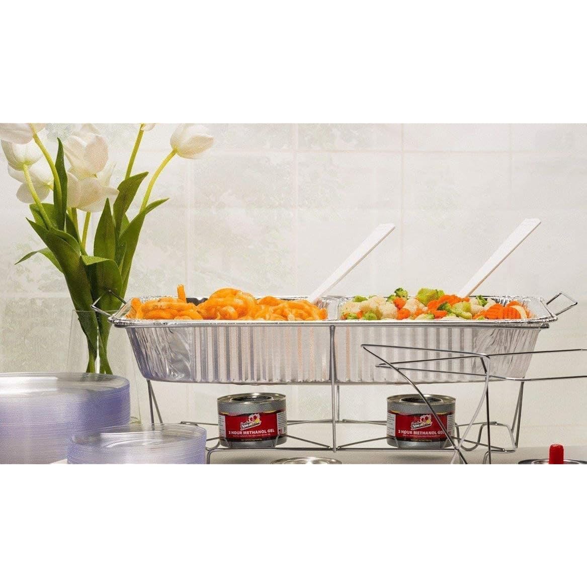 Aluminum Deep Foil Pans Full Size, Large Disposable Roasting & Baking Pan, 21"x13" (20 Pack) Extra Heavy Duty Chafing Trays for Hotels, Restaurants, Caterers, Steam Table, Buffets & Bakeware