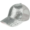 C.C Glitter Sequin Baseball Cap With Mesh