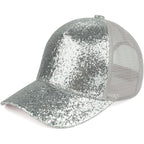 C.C Glitter Sequin Baseball Cap With Mesh