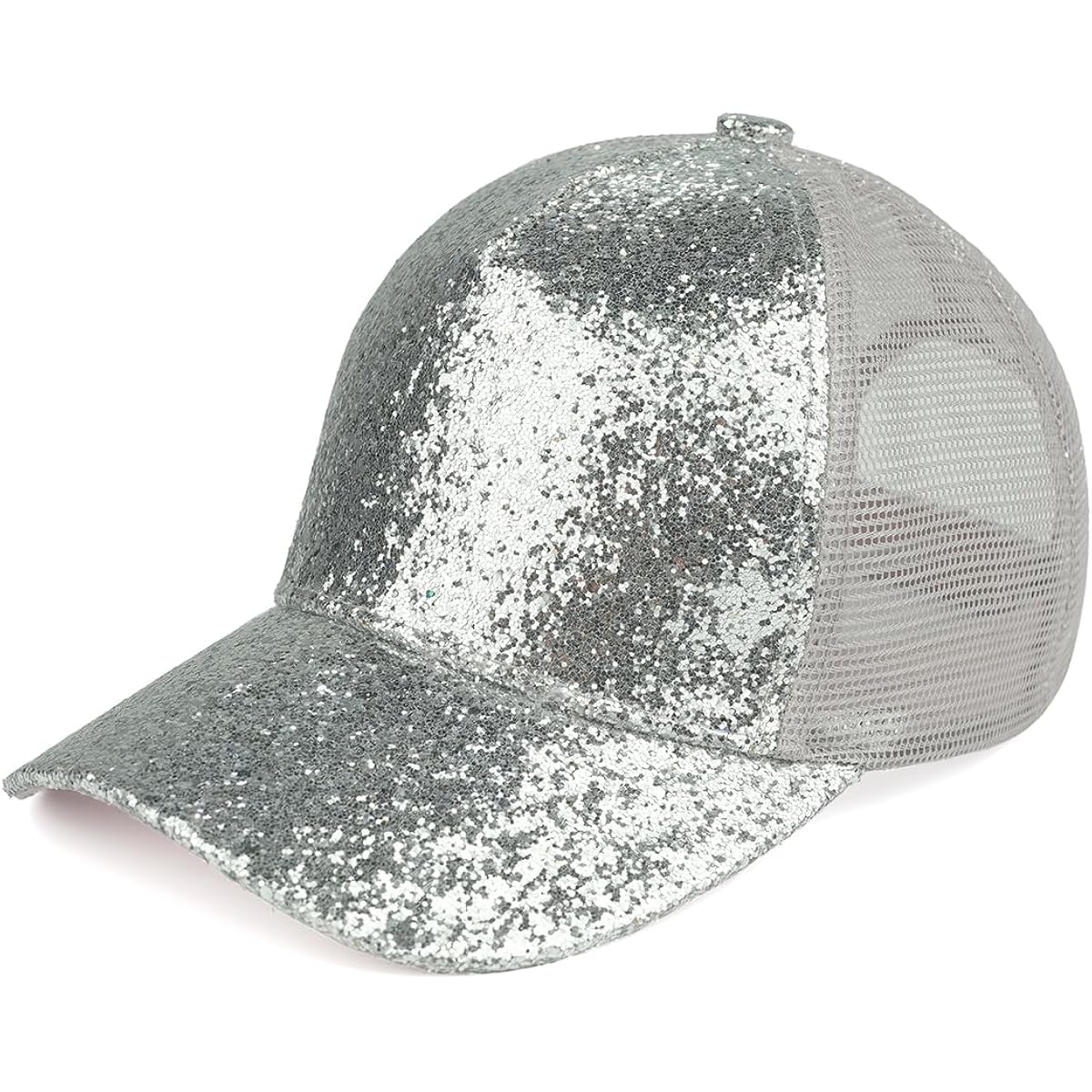 C.C Glitter Sequin Baseball Cap With Mesh