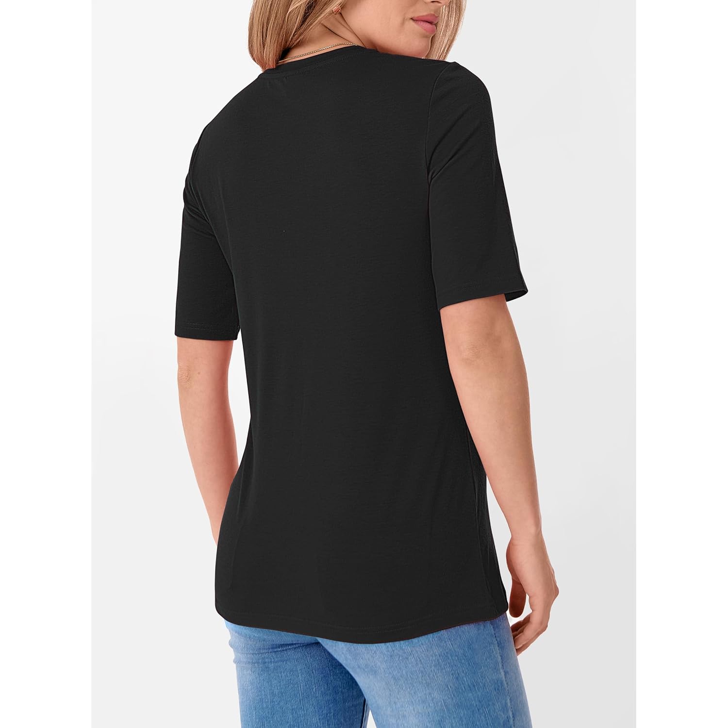 Womens Half Sleeve Tops Crewneck Shirts Basic Fit Tee Trendy 2026 Spring Summer Business Casual T-Shirts