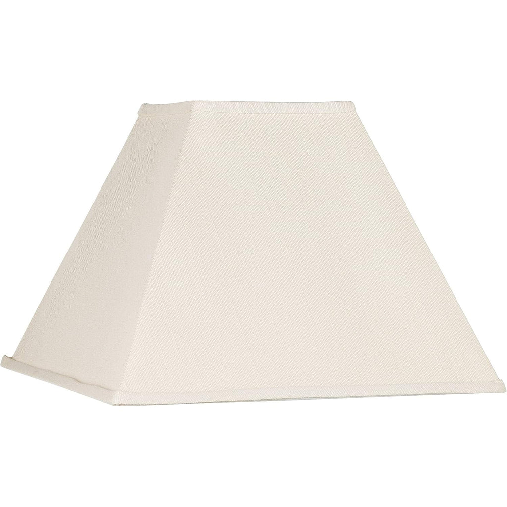 Set Of 2 Tapered Square Lamp Shade (Pre-Assembled) S Beige Large 7" Top X 17" Bottom X 13" Slant X 12 High Spider With Replacement Harp And Finial Fitting