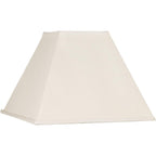 Set Of 2 Tapered Square Lamp Shade (Pre-Assembled) S Beige Large 7" Top X 17" Bottom X 13" Slant X 12 High Spider With Replacement Harp And Finial Fitting