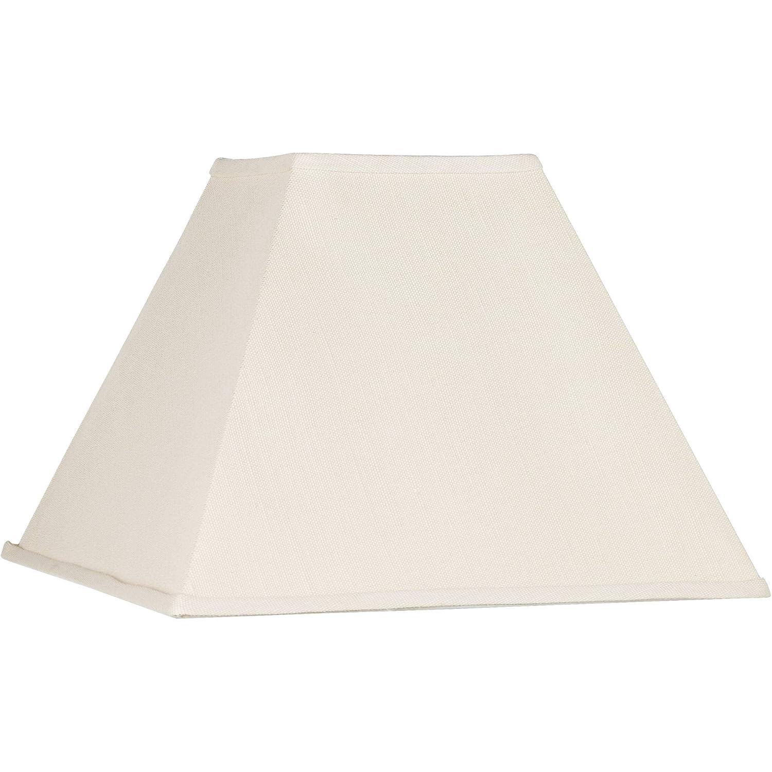 Set Of 2 Tapered Square Lamp Shade (Pre-Assembled) S Beige Large 7" Top X 17" Bottom X 13" Slant X 12 High Spider With Replacement Harp And Finial Fitting