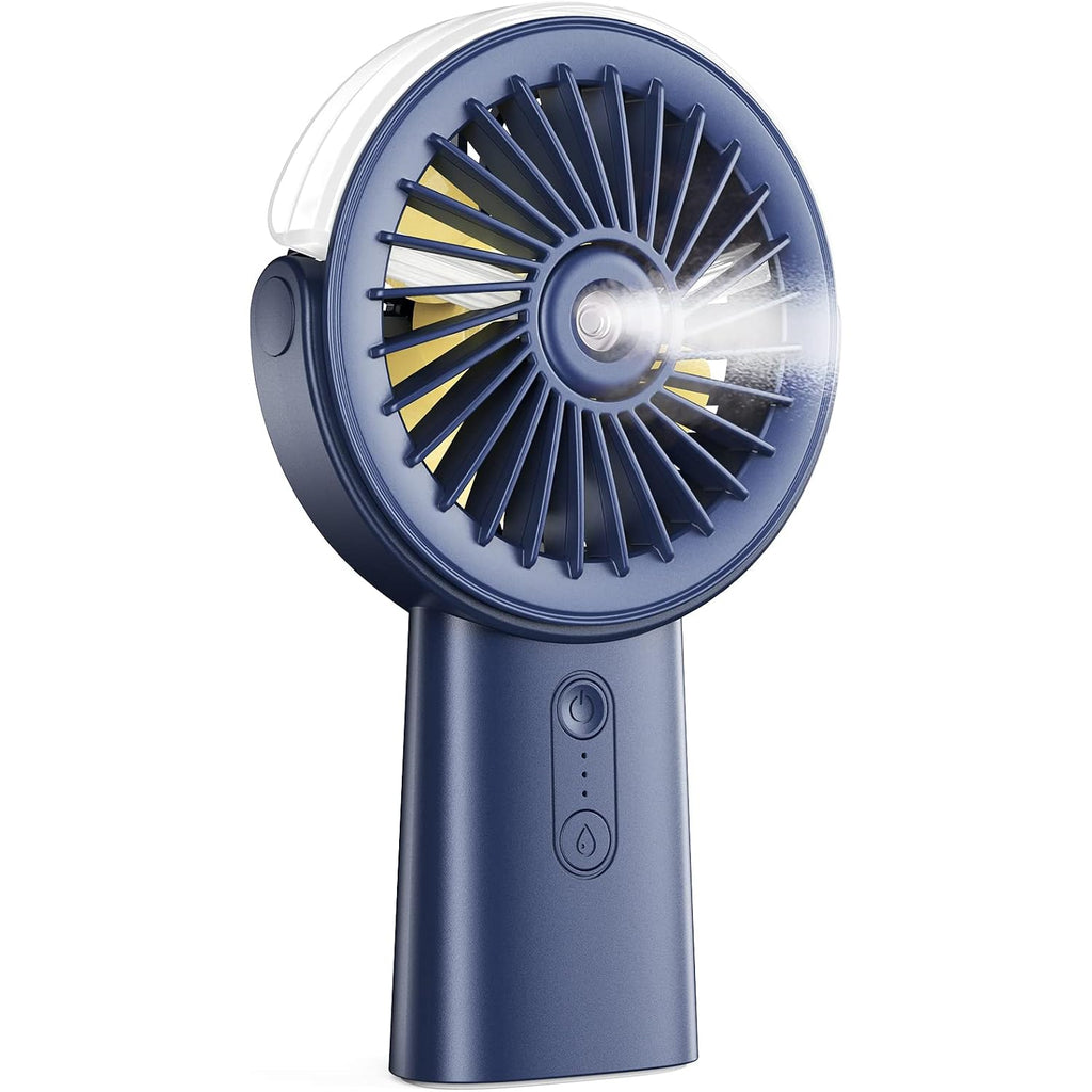 Otlonpe Handheld Misting Fan Portable, Small Personal Hand Held Rechargeable Mist Fan Water Spray, 4000Mah Battery Operated Hand Mister Fans 3-Speed, 4-15 Hrs Runtime For Travel Home Office Outdoor