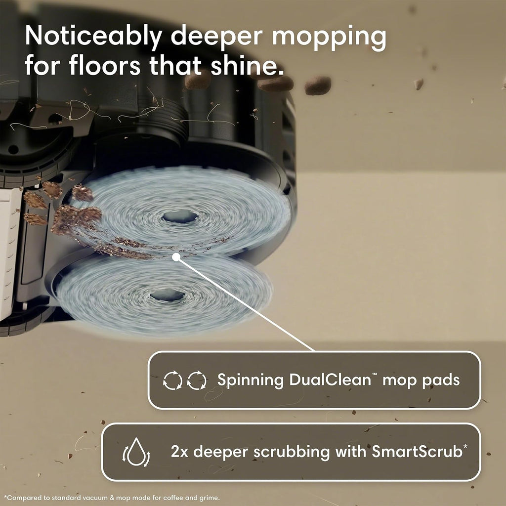 Irobot Roomba 415X Robot Vacuum & Mop Combo, 2.3X Suction, 90 Days Self-Emptying, Multifunction Dock Self-Cleaning & Hot Dry, Smart Obstacle Avoidance, Lifting Spinning Mops, Ideal For Pet Hair