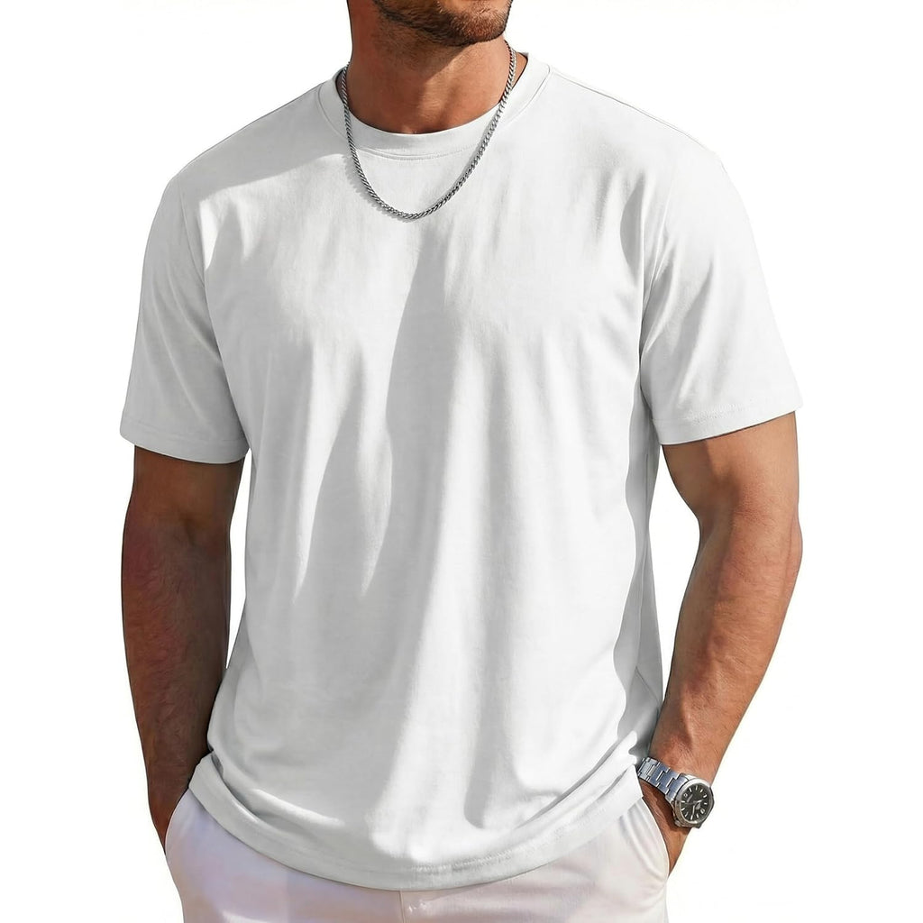 Magcomsen Mens T-Shirts Short Sleeve Upf 80+ Sun Protection Lightweight Moisture Wicking Casual Crew Neck Basic Tees