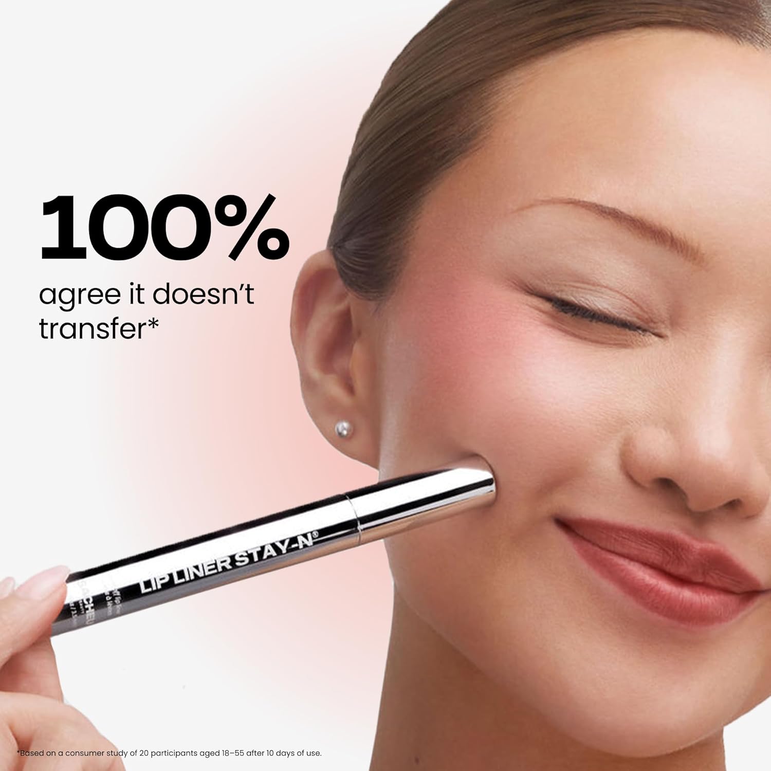 Sacheu Lip Liner STAY-N Peel Off Lip Stain — Long Lasting Waterproof Lip Tint with Hyaluronic Acid & Vitamin E — Transfer Proof Matte Finish, Vegan & Cruelty-Free (p-INKED)