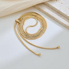 Gold Silver Necklace for Women Y Chain Adjustable Gold Long Necklaces Fashion Dainty Jewelry