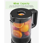 Tuumiist Juicer Machines, Cold Press Juicer With 5.8" Extra Large Feed Chute Fit Whole Fruits & Vegetables Easy To Clean, High Juice Yield, Bpa Free (Black)