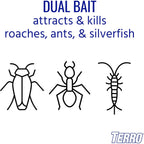 Terro Ant & Roach Bait, 4-Pack, Indoor Ant Killer And Roach Killer | Pre-Filled Dual Bait Stations Attract And Kill Ants, Roaches, And Silverfish, Ready-To-Use Indoor Bait With Twist Tab, T360