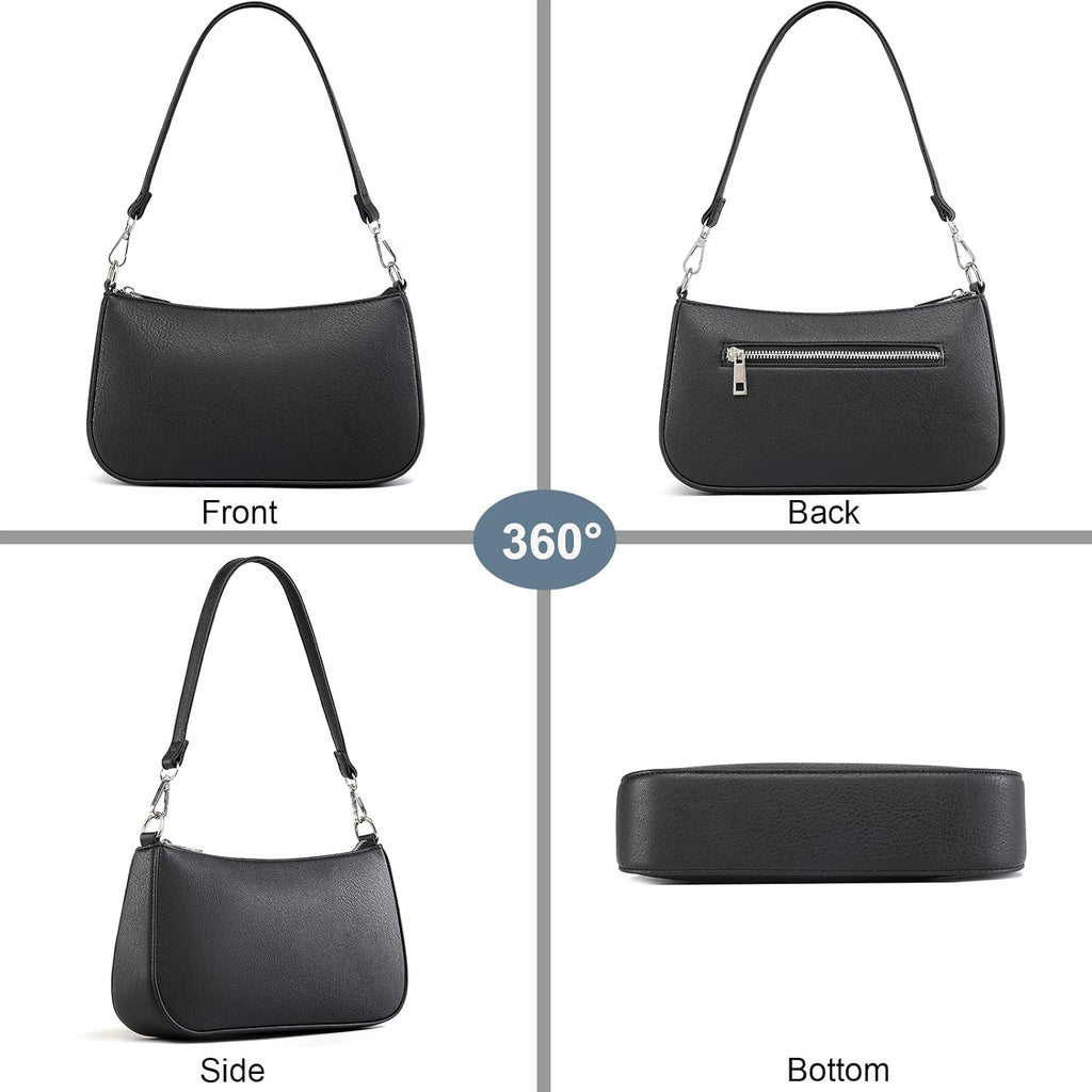 Small Shoulder Bag With 2 Removable Straps Cross Body Clutch Purse Handbag For Women