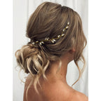 Jakawin Wedding Hair Vine Gold Bridal Hair Accessories Crystal Hair Piece