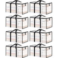 8 Pack Extra Large Heavy Duty Moving Bags, Clear Storage Bins With Lids, Reinforced Handles & Heavy-Duty Zippers Moving Boxes Storage Bags Totes For Clothes Packing, Dorms, College Supplies, Clear
