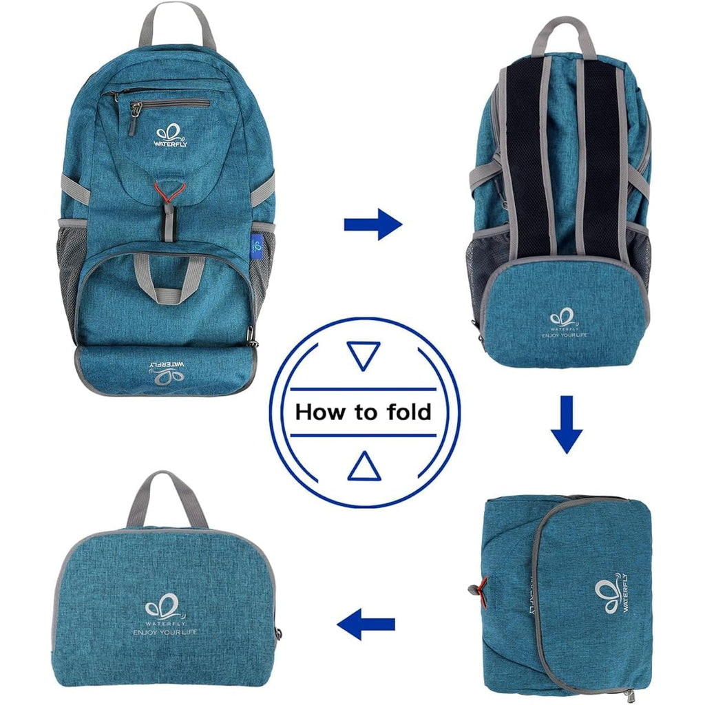 Waterfly Small Lightweight Packable Backpack: 20L Hiking Daypack Man Woman | 20L,Recycled Nylon Material,Multi-Compartment Storage,Water-Resistant,Everyday Carry,Ultra Light Foldable Travel Day Pack