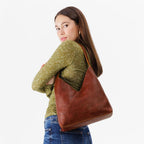 Portland Leather Goods Naomi Shoulder Bag – Handmade Slouchy Bag With Adjustable Crossbody Strap & Secure Magnetic Closure