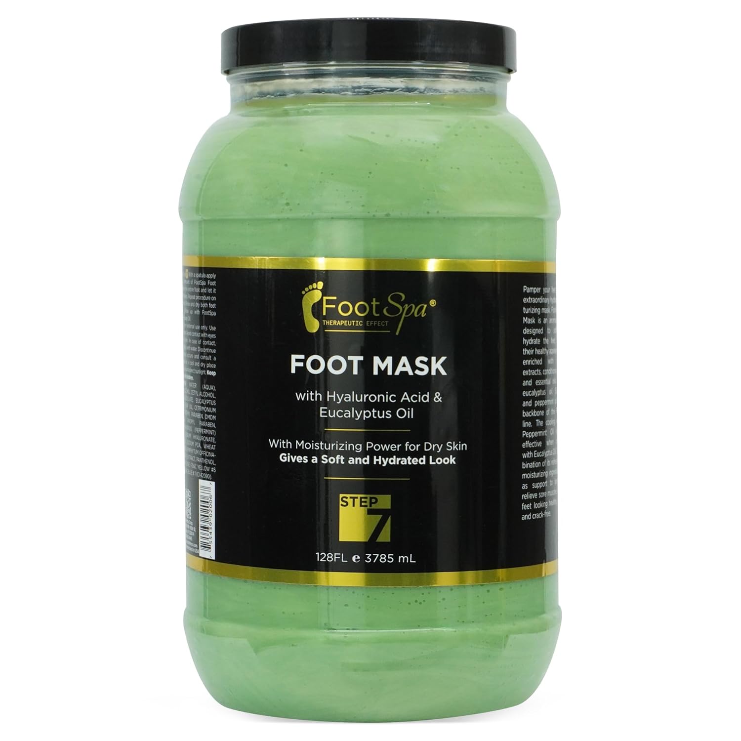 Professional Pedicure Treatment - Medical-Grade Dermal Recovery Mask with Luxury Actives at Industrial Scale, Repairs Skin Barrier for Instant Wow Softness, 128 Oz / 1 Gallon