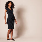 Amazon Essentials Women'S Classic Cap Sleeve Wrap Dress With V Neck (Available In Plus Size)