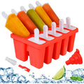 Silicone Popsicle Molds 10-Cavity, Diy Ice Pop Mold For Kids Adult Teens, Bpa Free Ice Cream Molds For Party Yogurt Juice Smoothies Sticks