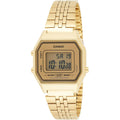 Casio Ladies Mid-Size Gold Tone Digital Retro Watch La-680Wga-9Df