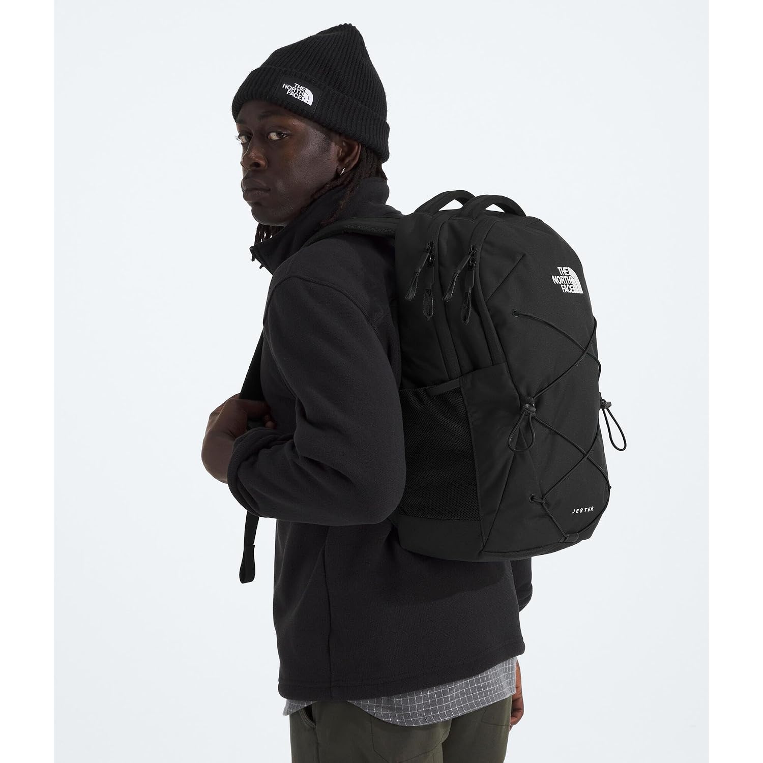The North Face Jester Everyday Laptop Backpack - Commuter Daypack, Water Repellent, Laptop Sleeve, Tnf Black-Npf, One Size | 28L Recycled Polyester With Dwr Finish, Padded 16 In Sleeve, Chiropractor-Endorsed Flexvent Suspension, Bottle Pockets