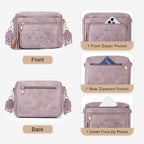 KITEVIUN Crossbody Bags for Women Trendy Leather Crossbody Purse Shoulder Handbags Butterfly Design