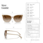 Ralph Lauren RA5274 Cateye Sunglasses for Women +BUNDLE with ACCESSORY EYEWEAR KIT Shiny Transparent Brown / Gradient Brown