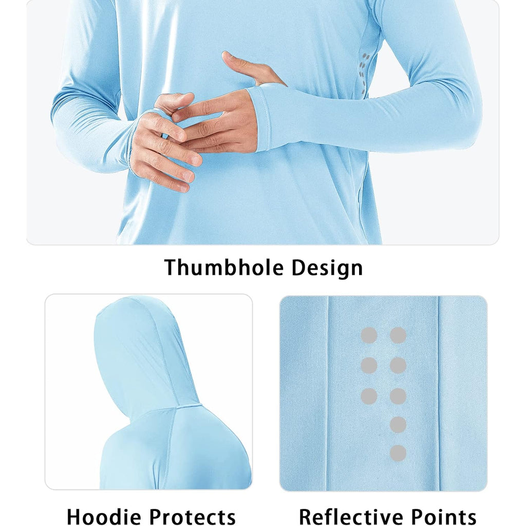 Northyard Men'S Upf 50+ Sun Protection Hoodie Long Sleeve Rash Guard Shirts | Lightweight Quick Dry Fishing Swim Shirt, Breathable, Moisture Wicking, 4-Way Stretch, Swimming Hiking Beach Golf Water Sport