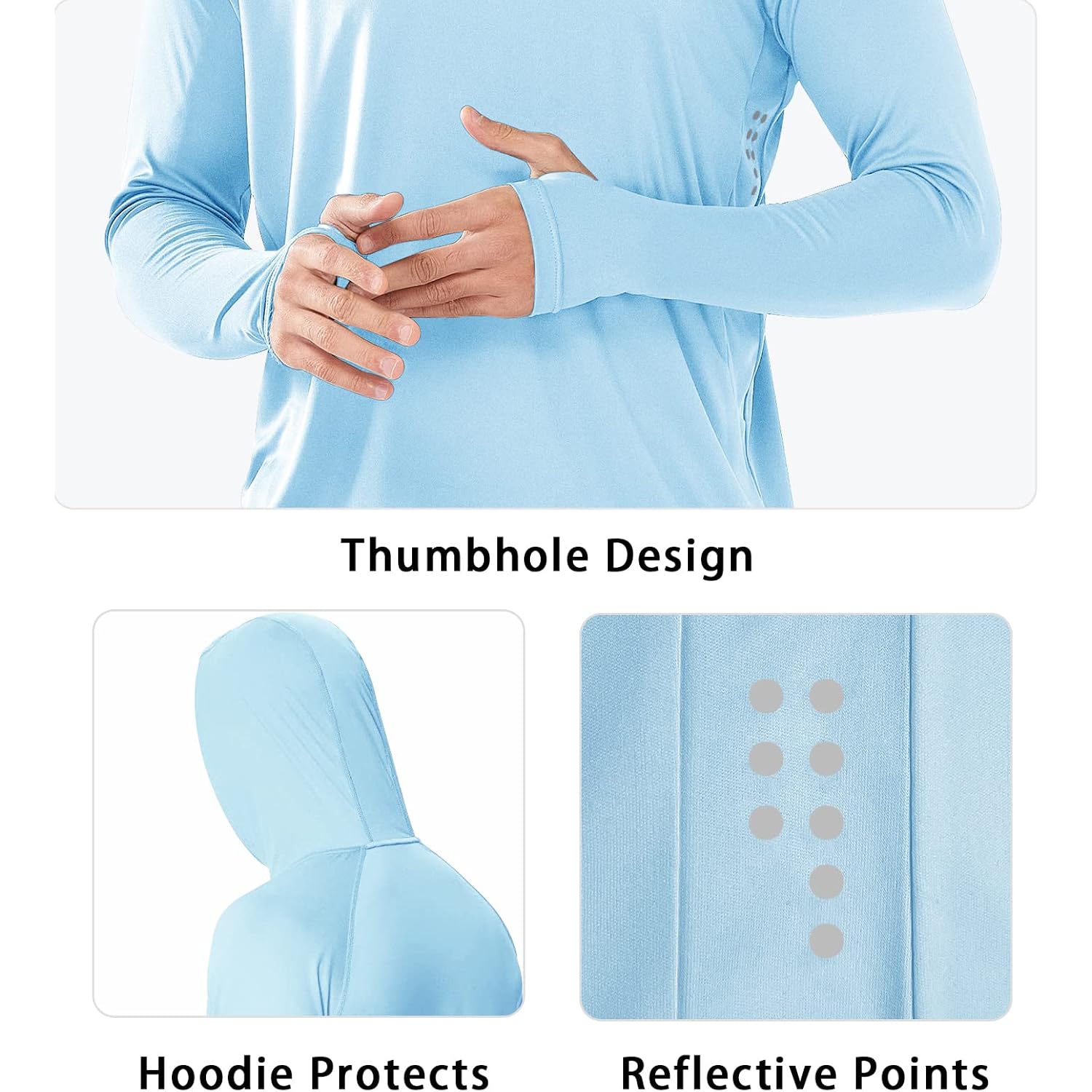 Northyard Men'S Upf 50+ Sun Protection Hoodie Long Sleeve Rash Guard Shirts | Lightweight Quick Dry Fishing Swim Shirt, Breathable, Moisture Wicking, 4-Way Stretch, Swimming Hiking Beach Golf Water Sport