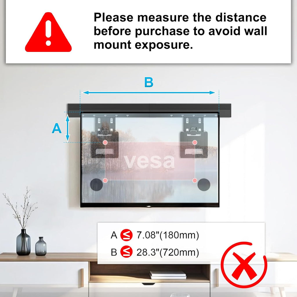 Ultra Slim Tv Wall Mount For 37 To 86 Inch Flat& Frame Tv, Max 165 Lbs, 0.37'' Low Profile Wall Mount, Vesa 200 X 200-600 X 400 Mm