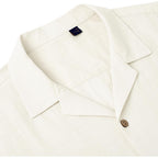 Alimens & Gentle Mens Linen Shirts Cotton Hawaiian Shirts Short Sleeve Button Down Shirts Casual Summer Beach Tops
