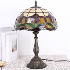 Table Lamp Base Replacement Only (A (W 6 H 18 Inch)) | Fit For 8, 10, 12 Inch Tiffany Style Stained Glass Lampshade, Dark Bronze Finish,Resin, Push Switch On Cord