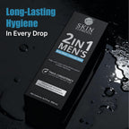 Skin Elements 2-In-1 Body Wash & Intimate Wash For Men| Deep Cleansing Shower Gel| Infused With Activated Charcoal & Neem Extracts| Thicker Consistency | Controls Odor| All Skin Types | 16.9 Fl Oz