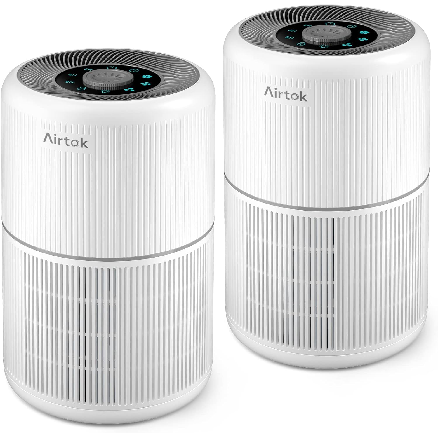 2 Pack Air Purifier For Home Bedroom With H13 True Hepa Filter For Smoke, Smokers, Dust, Odors, Pollen, Pet Dander | Quiet 99.9% Removal To 0.1 Microns | White Available For California