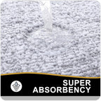 Olanly Small Bathroom Rugs 24X16, Extra Soft And Absorbent Microfiber Bath Rugs, Non-Slip, Machine Washable, Quick Dry Shaggy Bath Carpet, Bath Mats For Bathroom Floor, Tub, Shower, Grey