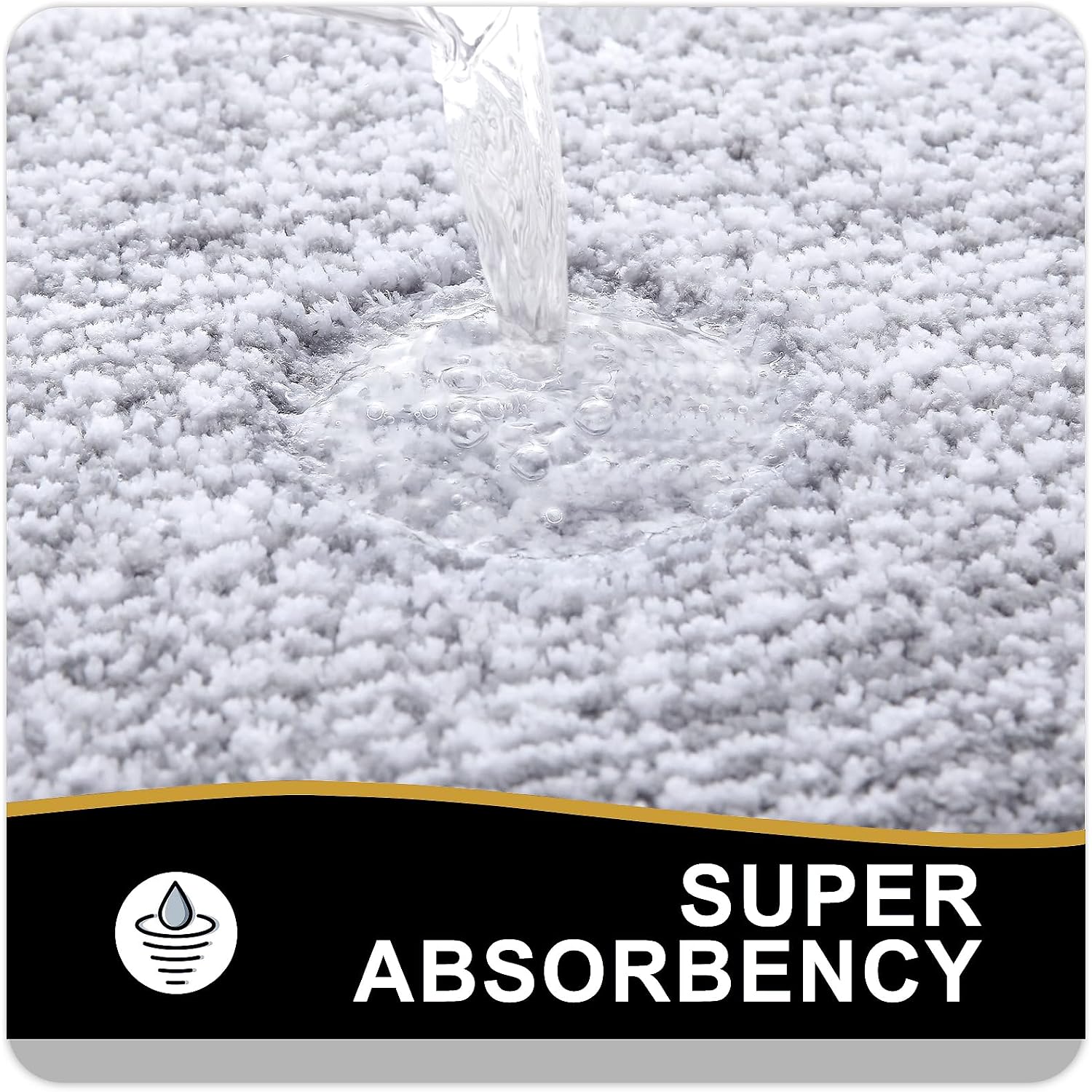 Olanly Small Bathroom Rugs 24X16, Extra Soft And Absorbent Microfiber Bath Rugs, Non-Slip, Machine Washable, Quick Dry Shaggy Bath Carpet, Bath Mats For Bathroom Floor, Tub, Shower, Grey