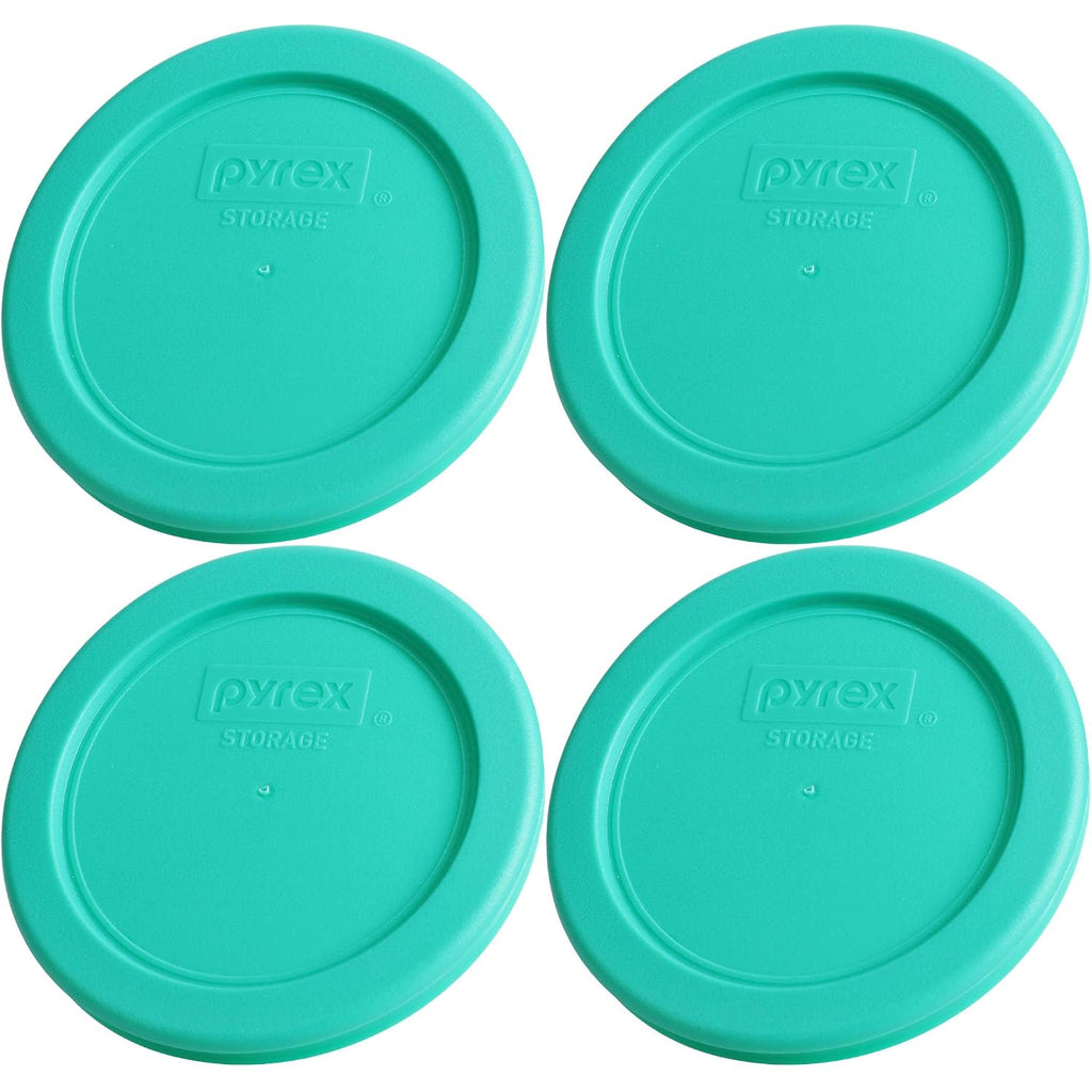 Pyrex 7202-Pc 1-Cup Green Food Storage Lid (4-Pack) - Made In Usa | Bpa-Free Plastic | Spill-Reducing Closure | Lightweight Construction | Kitchen Organization
