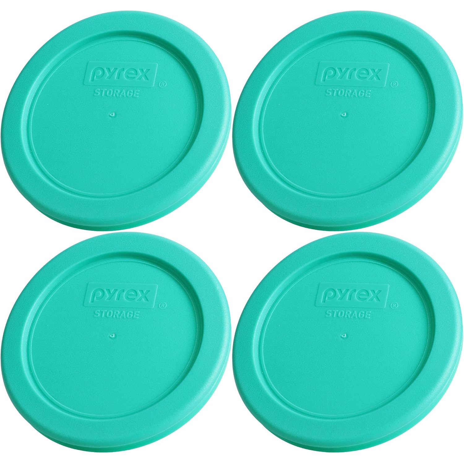Pyrex 7202-Pc 1-Cup Green Food Storage Lid (4-Pack) - Made In Usa | Bpa-Free Plastic | Spill-Reducing Closure | Lightweight Construction | Kitchen Organization