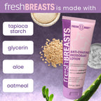 Fresh Breasts Anti Chafe Cream Lotion To Powder, 3.4Oz - Chafing Deodorant For Women, Inner Thighs & Areas That Sweat, No Talc, Aluminum Or Added Fragrance