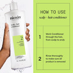 Nioxin System 2 Scalp + Hair Thickening Conditioner For Natural Hair With Progressed Thinning | Boost Hair Density With Niacinamide & Biotin | Refreshed Scalp With Healthy Shine