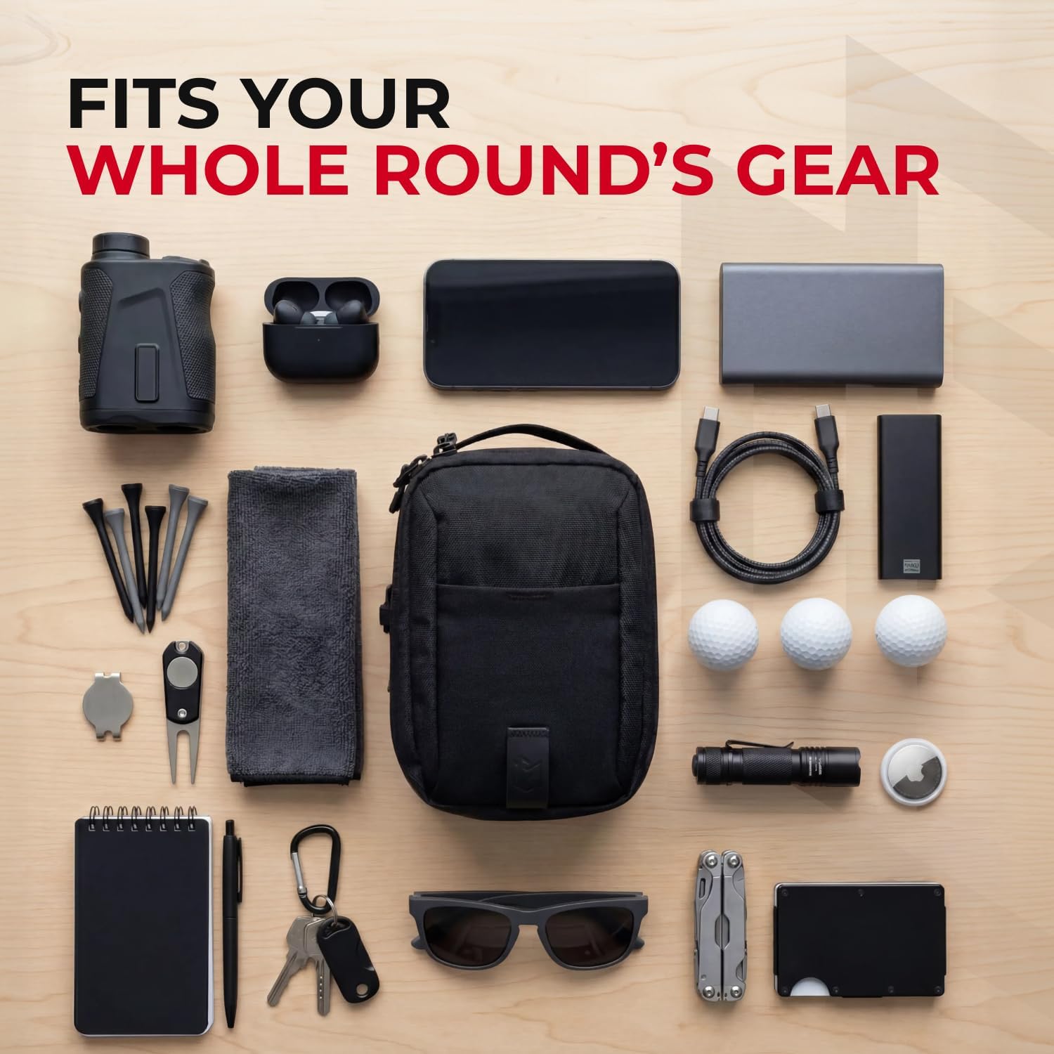 Magnetic Crossbody Sling Bag For Men & Women | Golf, Gym & Travel | Water Resistant Nylon