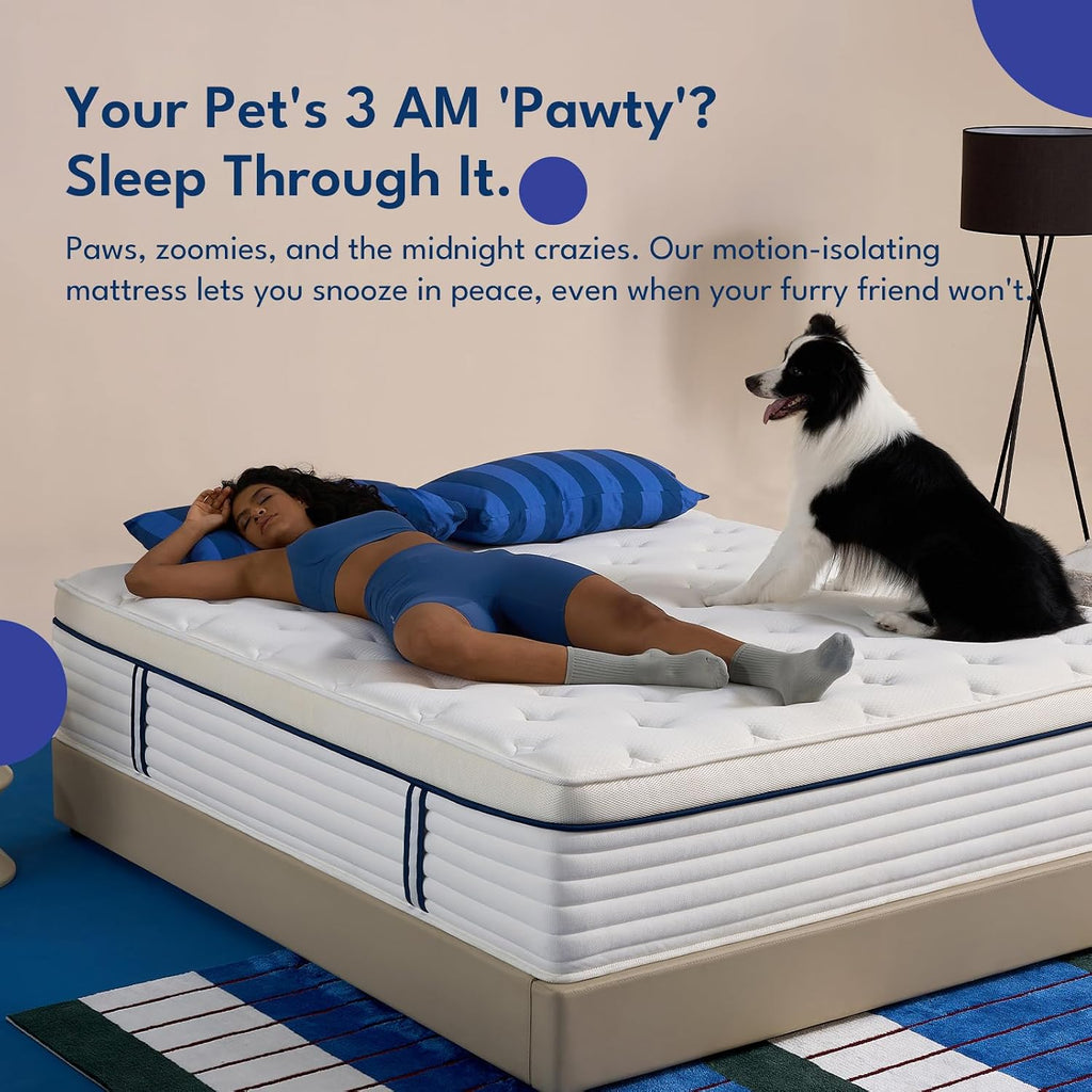 12 Inch Queen Size Mattress, Hybrid Mattress In A Box, Cooling Gel Memory Foam And Individual Pocket Springs For Pressure Relief, Certipur-Us Certified, Medium Firm Feel
