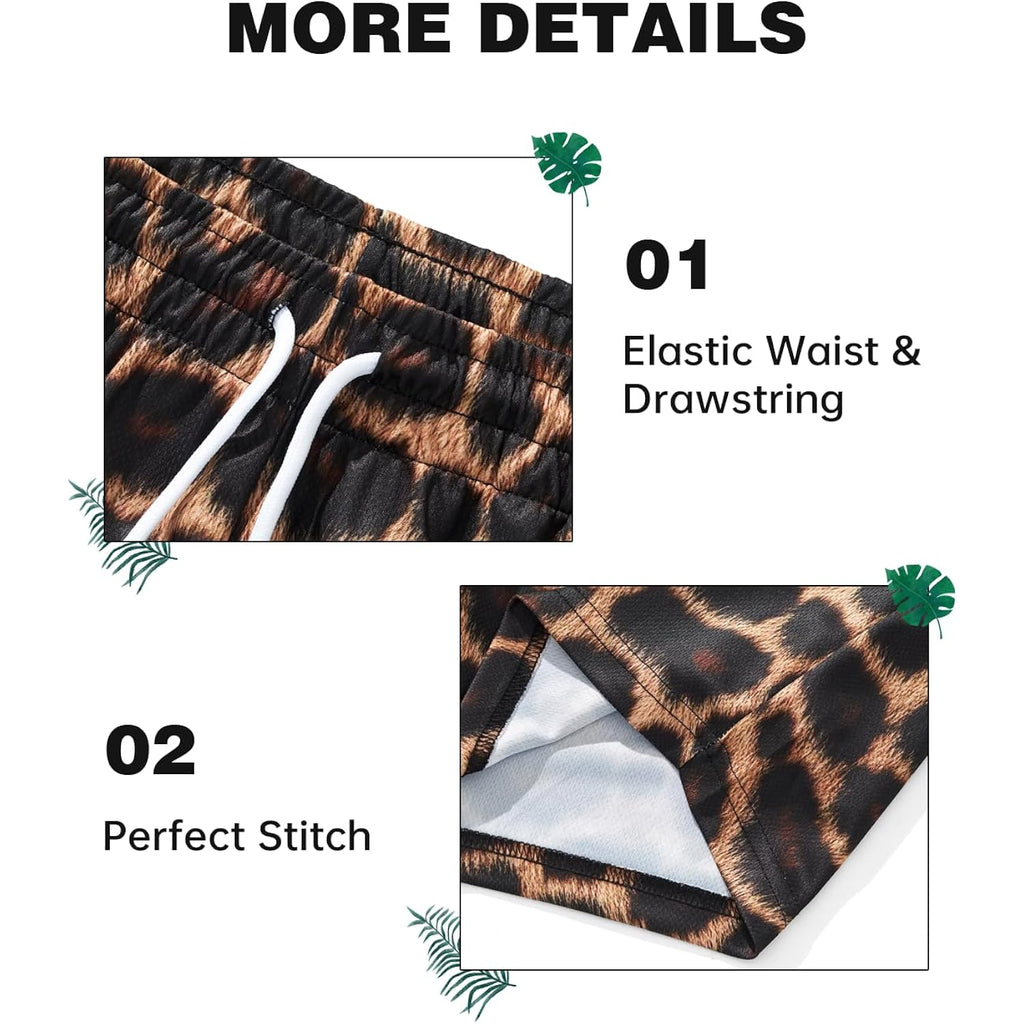 Aimpact Men'S Animal Graphic Print Shorts 5" With Pockets