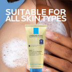 La Roche-Posay Lipikar Ap+ Gentle Foaming Cleansing Oil, Gentle Oil Cleanser For Face And Body Formulated With Niacinamide, Long-Lasting 24-Hour Hydration, Fragrance-Free & Soap Free